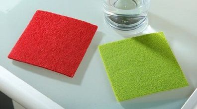 Gilde Filz Untersetzer quadratisch grün 10 x 10 cm