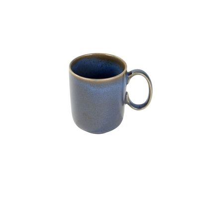 Lambert Bacoli Henkelbecher Stoneware mit Reaktivglasur, basalt H 11 cm, mit Henke