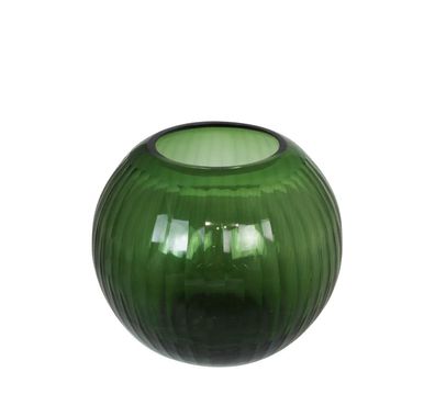 Kaheku Vase Portillio Optik kugel grün 29Ø 28h
 1265001087