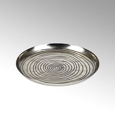 Lambert Alnö Kerzenteller rd Emaille-Lack silberfarbig D18 40682