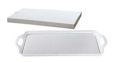 Gilde Tablett "Grey Ornaments" im Ornamentdesign Bella Vita 100% Melamin Servierfl