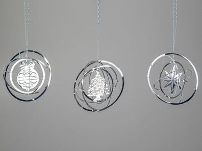 Formano Hänger sort.7cm Kreis 3D silbe 650849
