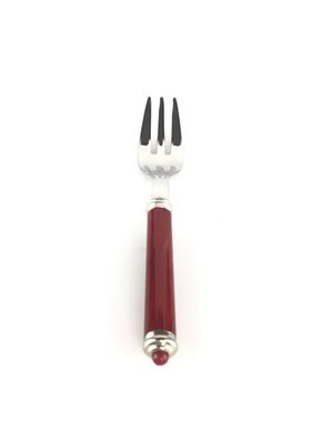 Tiffany Boutique Kuchengabel Bordeau Edelstahl 18/10 silber rot L:15,5cm