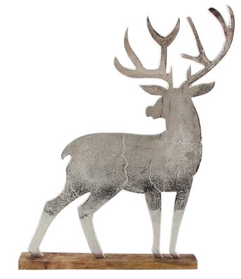 Kaheku Figur Rento Hirsch vernickelt, Höhe 62 cm 
 845046493