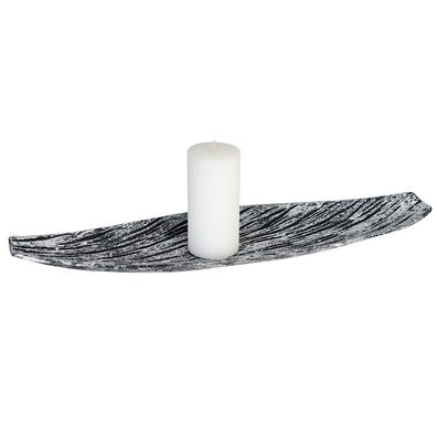 Casablanca Schale Caruso graphit/silberfarben 84x25x4 Höhe: 4 cm Breite: 84 cm