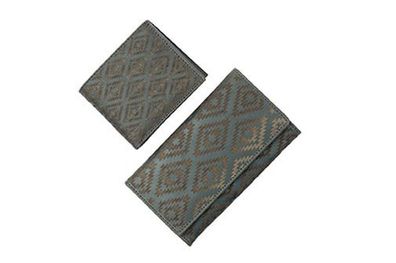 Gilde Leder Portemonnaie"Rhombus" 19x10 cm (leicht verfärbt, abverkauf)