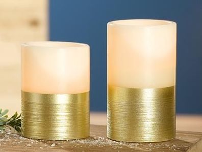 Gilde Wachs Led Kerze geriffelt