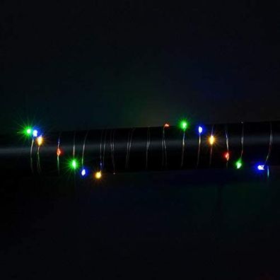 Pflanzen Kölle LED Lichterkette mit Timer, 20 Lichter am Silberdraht, batteriebetr