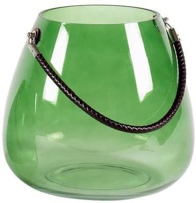 Windlicht Grün H24ø25cm m. Kun 414871