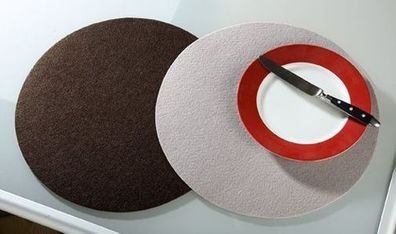 Gilde Filz Platzset rund braun 34 cm