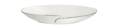 Gilde Schale "Flores" weiß, silber Länge 21,0 cm Breite 32,0 cm Höhe 5,0 cm 43801