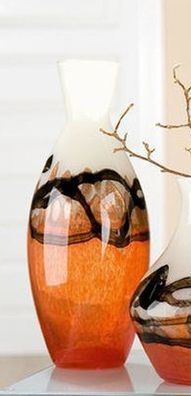 Gilde Glasart Schlanke Vase Lava 39154