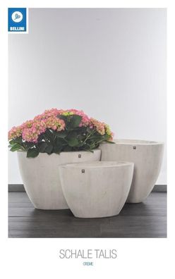 Bellini Schale Talis 65 cm creme 411042 innen 54,5 cm Höhe 37 cm Pflanzschale