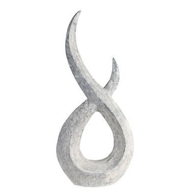 Casablanca Skulptur "Flame" Magnesia . Steinoptik . Antikfinish - Outdoor geeignet