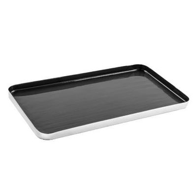 Fink DIPA, Tablett, Emaille, grau, L. 33 cm, B. 18 cm, H. 2 cm Höhe: 1.50 cm Breit