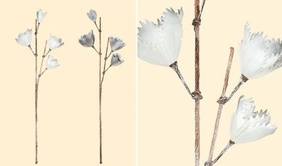 Gilde Deko Magnolienzweig grau + weiss H 90 cm 42673