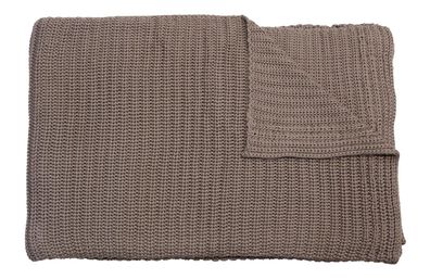 Kaheku Wolldecke Marini taupe 130 cm x 170 cm 
 111008111
