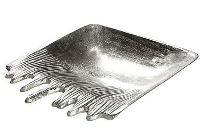 Gilde Schale "Fuego" silber nicht lebensmittelgeeignet Länge 27,5 cm Breite 27,5