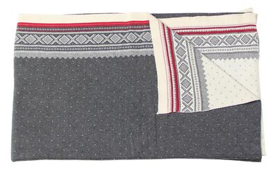 Kaheku Wolldecke Skandi grau 130 cm x 170 cm, 100 % Baumwolle
 111007503
