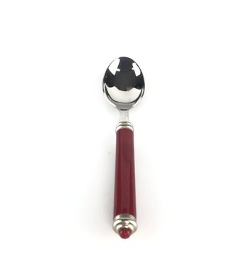 Tiffany Boutique Kaffee-/Teelöffel Bordeau Edelstahl 18/10 silber rot L:15cm