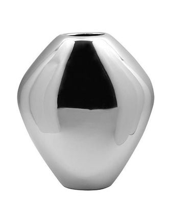 Gilde Bauchige Vase "Mirage" platin Länge 12,0 cm Breite 23,0 cm Höhe 24,0 cm 43616