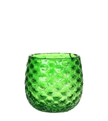 Kaheku Windlicht Giada grün, Ø 16 cm, Höhe 17 cm