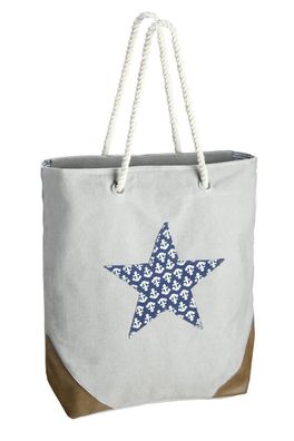 Gilde Tasche Stern mit Anker
grau, braun, blau
mit Kordelgriff und Reissverschluss