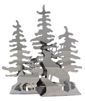 Kaheku Teelichthalter Evani Wald silber , Höhe 28,5 cm