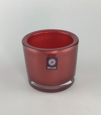 Bellini Teelicht Marit rund 9cm metallic rot