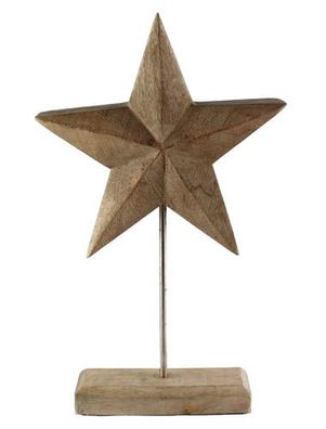 Kaheku Dekostern Betim auf Fuß natur 34 cm 845036902