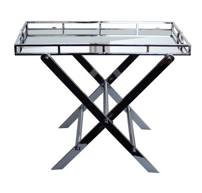 Kaheku Tablettisch Goliath Edelstahl 77 cm x 47 cm x 64 cm 
Scherengestell klappb