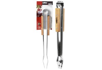 Grillzange BBQ m. Holzgriff 40 407592