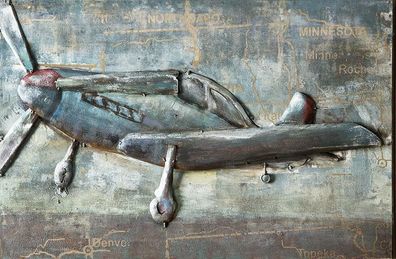 Gilde Metall Bild "Flying High" Handarbeit Kunstobjekt "GILDE Gallery" Breite