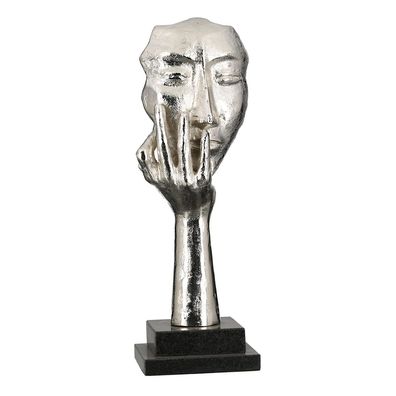 Casablanca Skulptur "Mannequin" Aluminium . vernickelt . silberfarben . Antikfinis