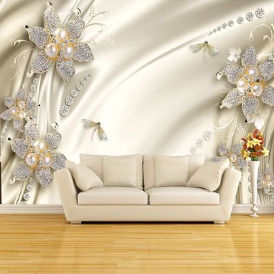 Vlies Fototapete Wandtapete Wandbilder Modern New Blumen Diamant 1172