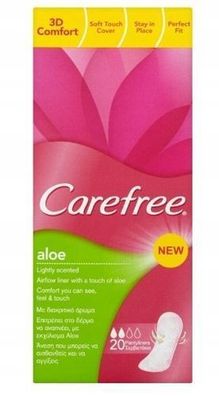 Carefree Cotton Aloe Slipeinlagen, 20 Stueck