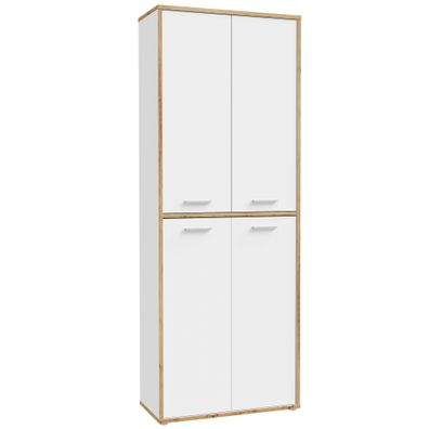 Aktenschrank Keijo 1 Weiß Artisan Oak 85x227x42 cm Büroschrank Büro