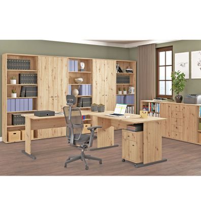 Arbeitszimmer Tegan 31 Artisan Oak 11-teilig Büro Schreibtisch Schrank