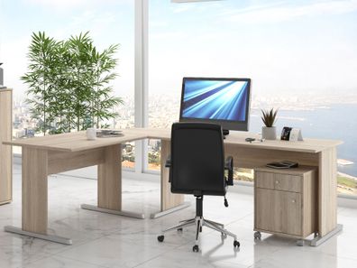 Arbeitszimmer Tegan 33 Sonoma Oak 4-teilig Büro Schreibtisch Schrank