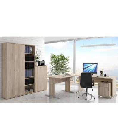 Arbeitszimmer Tegan 34 Sonoma Oak 7-teilig Büro Schreibtisch Schrank