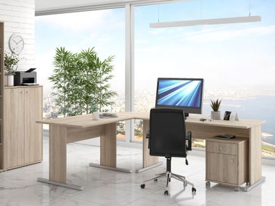 Arbeitszimmer Tegan 35 Sonoma Oak 5-teilig Büro Schreibtisch Schrank