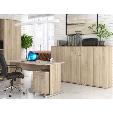 Arbeitszimmer Tegan 38 Sonoma Oak 5-teilig Büro Schreibtisch Schrank