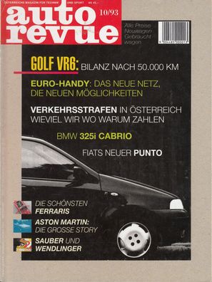 auto revue 10 / 1993, Ferrari, Aston Martin, BMW, Sauber, Wendlinger, Vespa