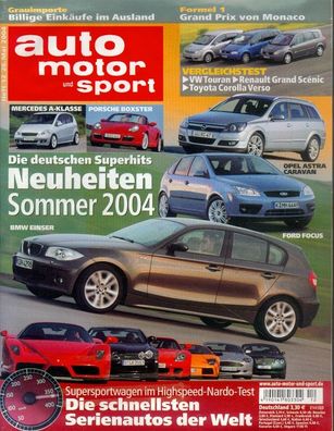 Auto Motor und Sport 12 / 2004, Ferrari, Rolls Royce, Audi, BMW, Mercedes SLR