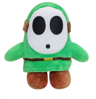 Super Mario Shy Guy Plüsch Figur Stofftier Kuscheltier 16 cm NEU grün