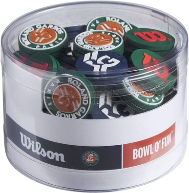 Wilson Roland Garros Packung mit 75 Vibrationsdämpfer, Bowl o Fun