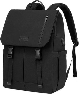 Laptop Rucksack 17.3 Zoll Wasserdicht Schulrucksack Uni Business - Schwarz