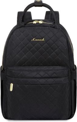 Kleiner Damen Rucksack Wasserdicht Mini Cityrucksack Schwarz