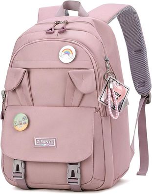 Großer Damen Laptop-Rucksack 15,6 Zoll Anti-Diebstahl Reise College Lila