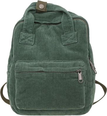 Damen Rucksack Klein Cord Cityrucksack Grün 10L Multi Szenen Reiserucksack